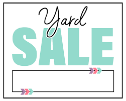Editable printable yard sale signs. Free Printable Yard Sale Sign Collection The Cottage Market