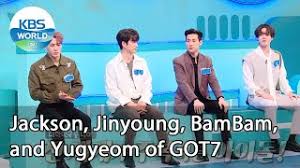 All of korean shows list here. Jackson Jinyoung Bambam And Yugyeom Of Got7 Idol On Quiz Kbs World Tv 210113 Youtube