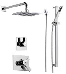 Delta Dss Vero 1701 Chrome Monitor 17 Series Dual Function Pressure Balanced Shower System With Integrated Volume Control Shower Head And Hand Shower Includ Shower Systems Shower Heads Shower Faucets