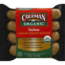 Coleman Organic Chicken Sausage Organic Italian Natural Organic Rastelli Market Fresh