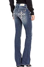 Amazon Com Miss Me Womens Denim Patch Bootcut Jeans
