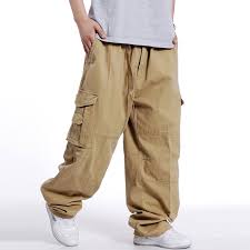 Codes promo, ventes flash, livraison offerte, trouvez le produit de vos rêves à prix réduit ! Pantalon Large En Coton Pour Homme Avec Multi Poches