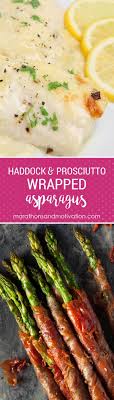 I paired it with garlic mashed potatoes and voila! Baked Haddock With Prosciutto Wrapped Asparagus Healthy Family Meal Haddock Asparagus Prosciut Delicious Family Meals Family Meals Fish Recipes Healthy