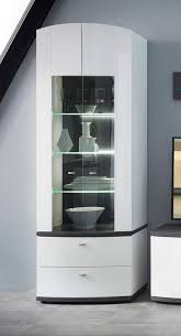 Bei kindern im haushalt besser ein modell mit sicherheitsglas wählen. Bregenz 01 Vitrine Weiss Anthrazit Montiert Gunstig Mobel Kuchen Buromobel Kaufen Froschkonig24