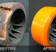 Polyurethane wheels for forklifts, manlifts, Automatic ...