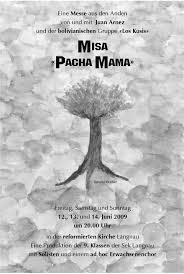 Maybe you would like to learn more about one of these? Misa Pacha Mama Eine Messe Aus Den Anden Von Und Mit Juan Arnez Und Der Bolivianischen Gruppe Los Kusis Pdf Free Download