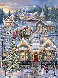 Christmas Village 1000 Piece Puzzle In 2020 Christmas Pictures Christmas Paintings Christmas Village