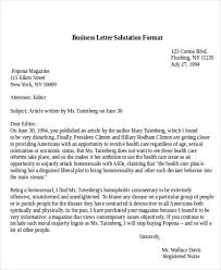 Free 5 Sample Business Letter Salutation In Ms Word Pdf