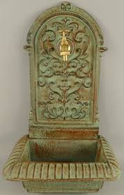 Brunnen garten märchen garten haus und garten französische architektur wandbrunnen toskanische einrichtung wohnen und garten wasser im garten wasserspiele. Casa Padrino Jugendstil Wandbrunnen Hellgrun Rostfarben 36 X 24 X H 65 Cm Nostalgischer Gartendeko Brunnen Mit Wasserhahn Garten Accessoires