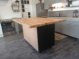 Plan De Travail En Hetre Pour Ilot Central Ilot Central Deco Cuisine Moderne Ilot De Cuisine Ikea