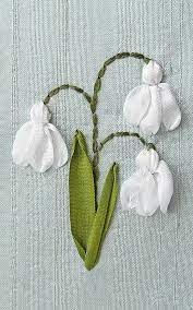 Snowdrops Card Silk Ribbon Embroidery By Bstudio On Etsy Ribbon Embroidery Kit Silk Ribbon Embroidery Ribbon Embroidery