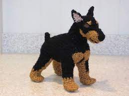 This Pattern Makes A 8 L X 9 5 H X 4 W Crocheted Min Pin He Is Made From My Own Original Patt Poodle Stuffed Animal Stuffed Animal Patterns Crochet Patterns