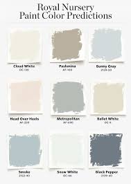 The adorable baby zebra and baby panda artwork is part of their baby animal series. Benjamin Moore Predicts The Royal Nursery Will Include The Colors Bunny Gray And Cloud White Nursery Paint Colors Royal Nursery Neutral Nursery Colors