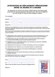 L'exécutif a détaillé ses conditions d'application pour les citoyens concernés. Attestation En Couvre Feu Un Nouveau Motif De Deplacement