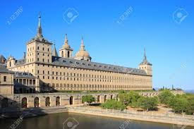 A majestic granite building looms over you. The Royal Seat Of San Lorenzo De El Escorial Is A Historical Stock Photo Picture And Royalty Free Image Image 10515512