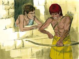 FreeBibleimages :: Esau sells his birthright to Jacob :: Esau sells his  birthright to get a bowl of lentil stew (Genesis 25:19-34)