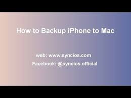 This Tutorial Shows Three Ways To Backup Or Sync Iphone Ipad Or Ipod Touch Data To Mac Syncios Manager For Mac Provide An Ultimate Mac Computer Backup Iphone