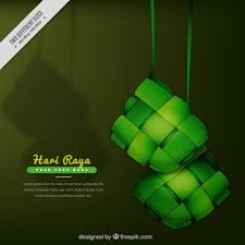 Ai (adobe illustrator) eps (encapsulated postscript). Free Vector Hari Raya Background In Green Tones