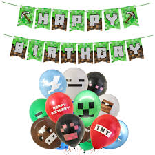 Bismuth + blaze powder + . 24pcs Lot Minecraft Latex Balloons Minecraft Theme Party Decoration Balloons Kids Inflatable Toys 12inch Shopee Singapore