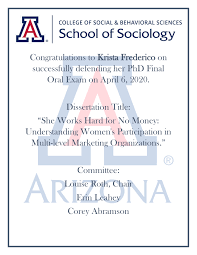 Successful Oral Defense by Krista Frederico