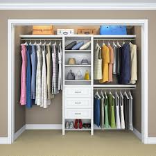 Get free shipping on qualified wood closet rods or buy online pick up in store today in the storage & organization department. Closetmaid Impressions Basic Plus 60 In W 120 In W White Wood Closet System 53862 The Home Depot In 2021 Home Depot Closet Closet Remodel Bedroom Organization Closet