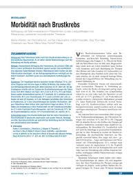 Morbiditat Nach Brustkrebs