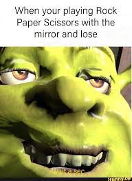 When Your Playing Rock Paper Scissors With The Mirror And Lose Rock Paper Scissors Memes Popular Memes