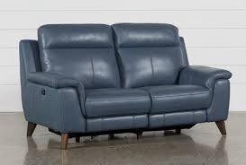 Sofas and sectionals offers the widest online furniture selection. Moana Blue Leather Dual 70 Power Reclining Loveseat With Usb Living Spaces