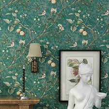 Check spelling or type a new query. American Country Wallpapers Rustic Style Vintage Nostalgic Living Room Bedroom Dark Green Flowers And Birds Tv Back Wall Paper Wallpapers Aliexpress