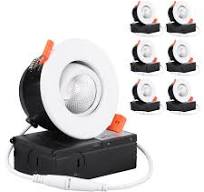 TORCHSTAR 3 Inch Gimbal LED Recessed Light with Junction Box, CRI 90+  Dimmable Swivel Adjustable Eyeball Downlight, 7W (50W Eqv.), Canless LED  Ceiling ...