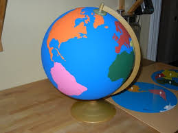 All 7 continents are represented (6 continent puzzle pieces plus stationary antarctica). Diy Montessori Globes Montessori Geography Diy Montessori Materials Montessori Continents