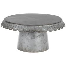 Scalloped Galvanized Metal Cake Stand Hobby Lobby 1562024 In 2021 Metal Cake Stand Rustic Cake Stands Cake Stand Decor