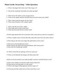The Video Questions Follow The Bbc Planet Earth Video Ocean Deep The Video Sheet Contains 22 Questions To Ocean Deep This Or That Questions Bbc Planet Earth