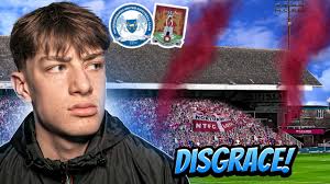 NORTHAMPTON TOWN INSANE AWAY FANS at PETERBOROUGH in the Nene Derby