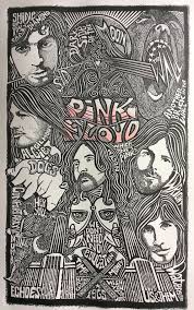 Pink Floyd Poster Hand Colored By Posterography Etsy Pink Floyd Poster Pink Floyd Art Psychedelic Rock