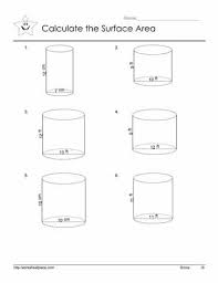 The surface area has these parts: Area Of A Cylinder Worksheets
