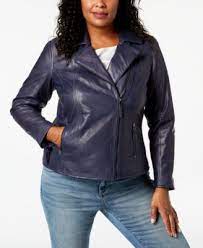Plus Size Leather Moto Jacket Created For Macy S Macys Com Blazer Jackets For Women Leather Jacket Distressed Leather Jacket
