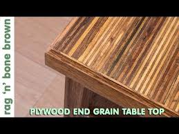 This whole table can be built using two 4'x8' sheets of plywood, however you'll need three sheets if you want a solid 1 1/2 thick. Making A Plywood End Grain Table Top From Offcuts Part 1 Of 2 Youtube Plywood Table Reclaimed Wood Table Top Diy Table Top