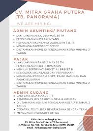 Tim pemadam kebakaran gudang wings buka puasa di sela menjalankan tugas mereka menjinakkan api yang hingga kini masih menyala besar. Lowongan Kerja Cv Mitra Graha Putera Tb Panorama Solo Akunting Pajak Admin Gudang Loker Swasta