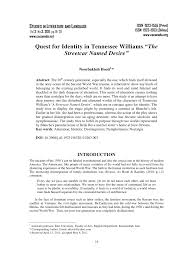 A streetcar named desire pdf free. Pdf Quest For Identity In Tennessee Williams The Streetcar Named Desire
