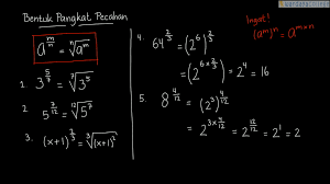Sebagai contoh, 52 = 5 x 5. Pelajaran Soal Rumus Bentuk Pangkat Pecahan Wardaya College