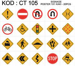 Tunjukkan kepada mereka lampu isyarat dan papan tanda. Signage Papan Tanda Jalan Raya Carta Banner Bunting Sekolah Facebook