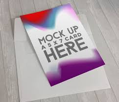 Free 5x7 Invitation Envelope Psd Mockup On Behance Invitation Mockup Mockup Psd Postcard Mockup