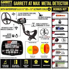 Some are great for the dry sands of the beach while others are heavier but designed to the garrett at pro is a great versatile metal detector. Garrett At Max Bonus Pack Metal Detectors For Use On Land Under Water Metaldetector Com