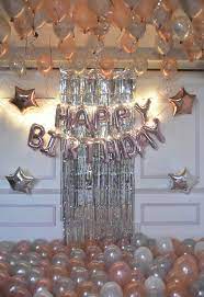 In stock at crossroads mall temporarily unavailable at crossroads mall. Rose Gold Birthday Decoration Kit 72pcs Star Foil Balloons With Happy Bday Ballons Led Light Foil Curtain And Hand Balloon Pump For Baby Girls Boys Women Wife Theme Celebration Items Party Propz