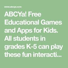 A narrator reads out the word to help with auditory reinforcement. Abcya Free Educational Games And Apps For Kids All Students In Grades K 5 Can Play These Fun Interactive Ga Free Educational Games Kids App Educational Games