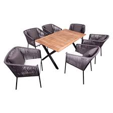 Fabricar, diseñar y dar el mejor servicio mobiliario del país, dando la posibilidad de ofrecer todo tipo de muebles en serie y muebles a medida, dirigidos a todo tipo de clientes. Bokan Juego De Comedor Terraza 6 Puestos Malta Falabella Com