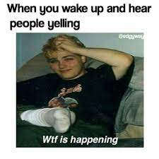 Memes Book 3 Meme 7 When You Wake Up And Everyone Is Yelling Wattpad