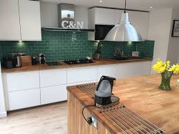 Green Glass Splashback Kitchen Tiles Kitchen Remodel Kitchen Backsplash
