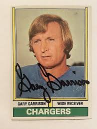 GARY GARRISON Signed 1974 Topps #101 SD Chargers San Diego State Autograph  Auto